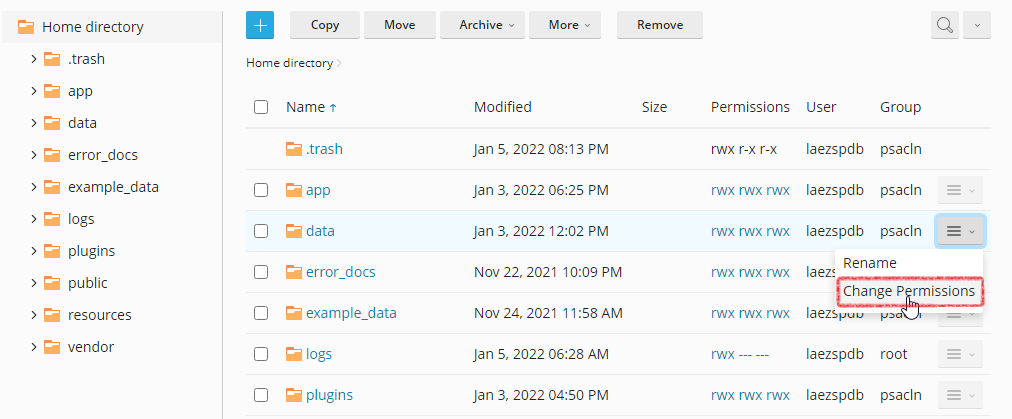 Setting the websites root document.